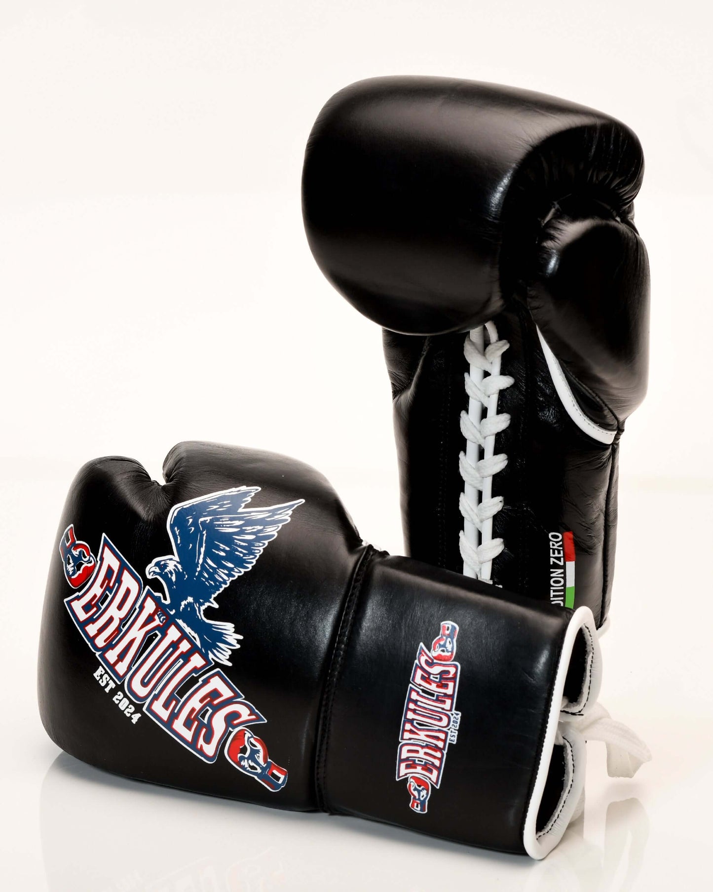 Guantoni da boxe neri con lacci Erkules Edition Zero
