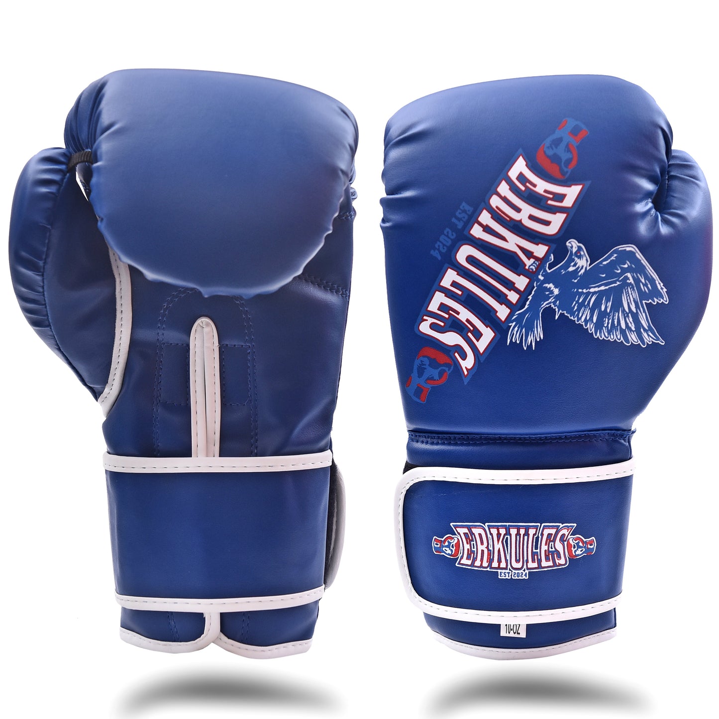 Guantoni da boxe blu per allenamento con velcro