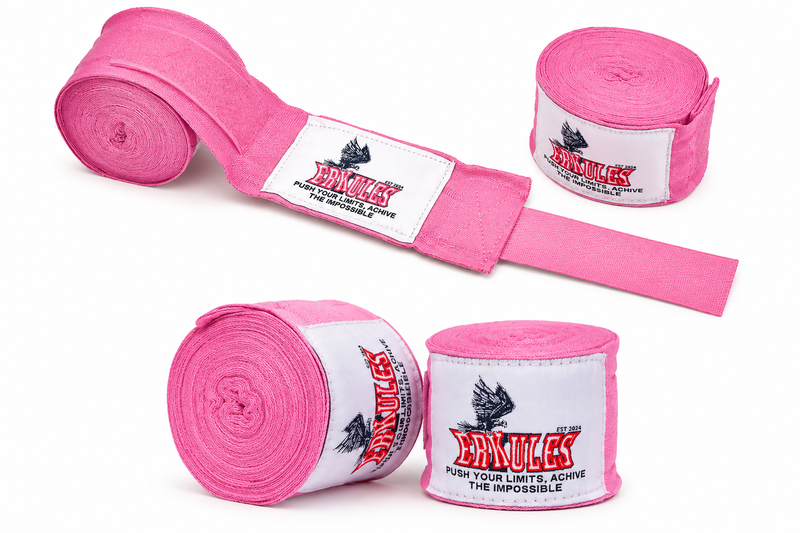 Fasce da boxe rosa Erkules 4,5 m - dettaglio