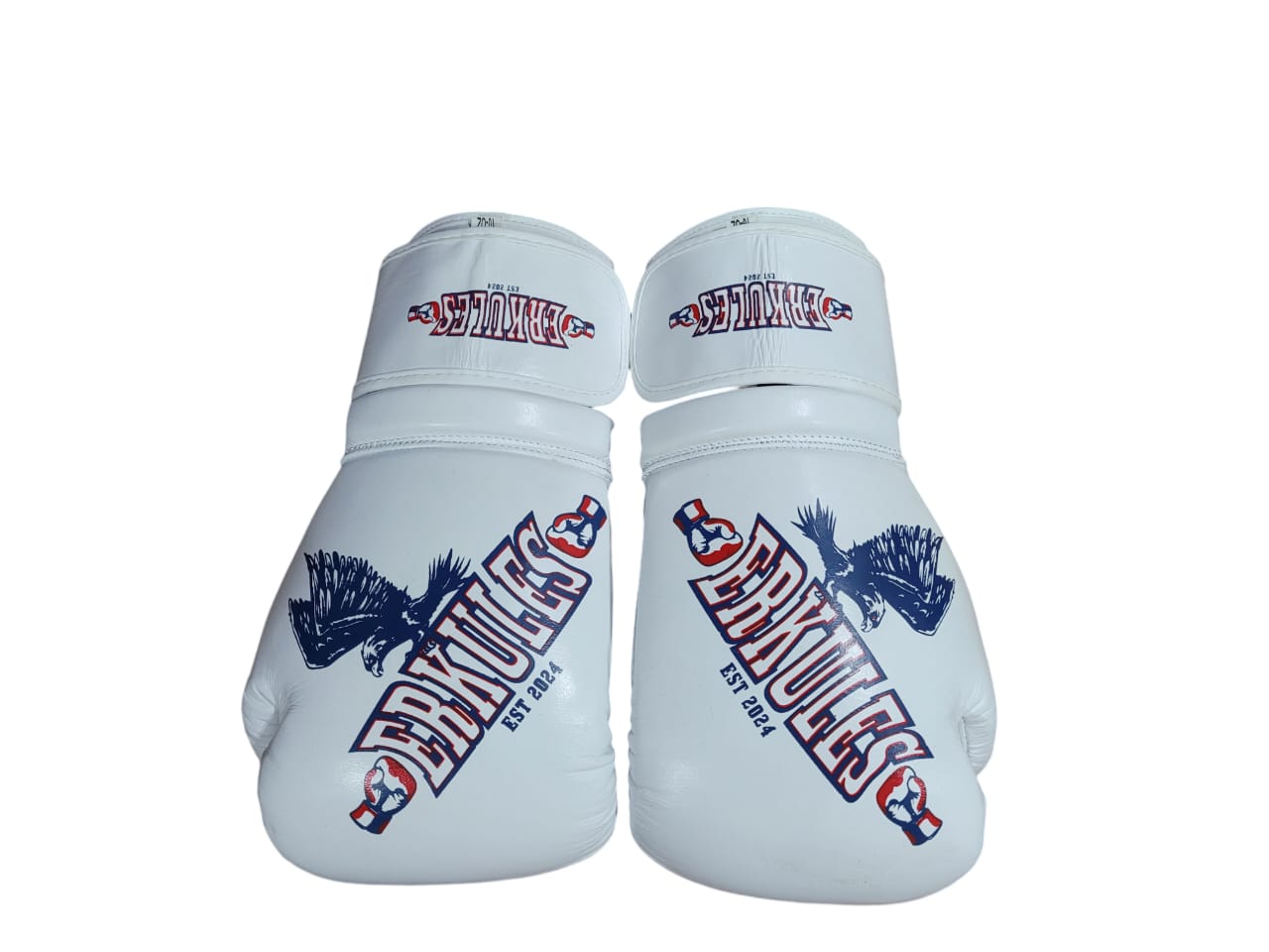 Kit da Combattimento Professionale – Guantoni Edition Zero & Conchiglia – Bianco in Vera Pelle