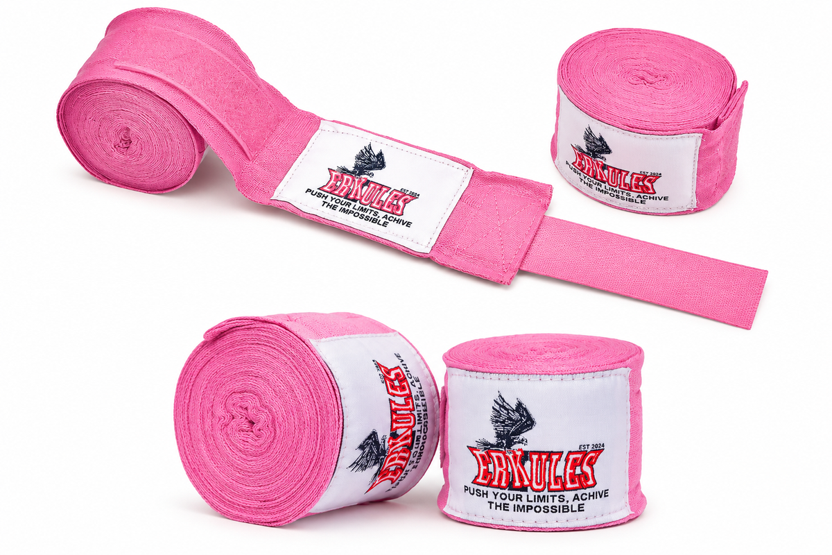 Fasce da boxe rosa Erkules 4,5 m - dettaglio