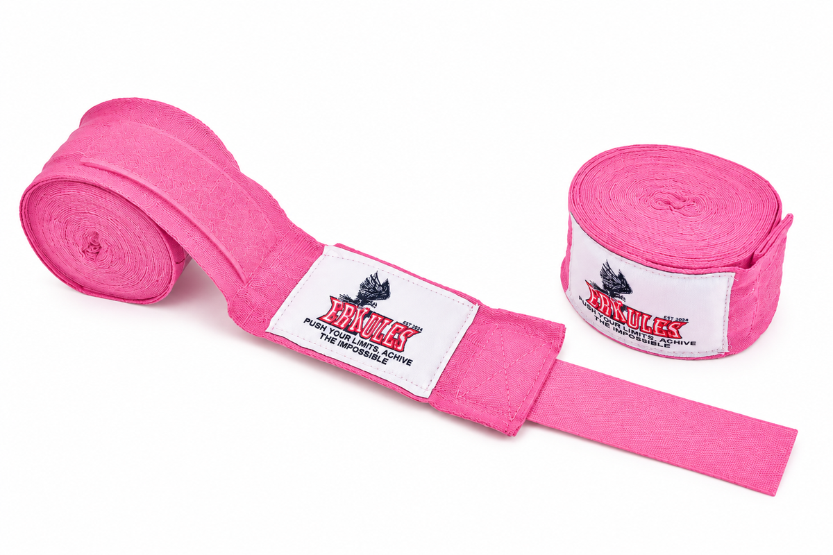 Fasce da boxe rosa Erkules 4,5 m - vista frontale